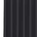 Biscaynebay Fabric Shower Narrow Stall Liners 48" Width by 72" Length, Black Water Resistant Bathroom Curtains, Rust Resistant Grommets (8 Holes) Weighted Bottom Machine Washable