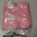 maxmill Rectangle Checkered Tablecloth Waterproof Spillproof Wrinkle Resistant Buffalo Plaid Heavy Weight Table Cloth Gingham Table Cover for Christmas Parties Holiday Dinner, 52 x 70 Inch Red White
