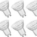 Sylvania GU10 LED Light Bulbs, Recessed Light Bulbs for Track Light Bulbs, PAR16 50W Equivalent, 6W, Dimmable, 450 Lumens, 3000K, White - 6 Pack (41254)