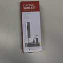 COKUNST Electric Wine Opener, 4-in-1 Wine Bottle Opener Set with Base, Cordless Automatic Battery Operated Corkscrew with Foil Cutter, Pour, Vacuum Stoppers, Gift for Home Party, Staninless Steel