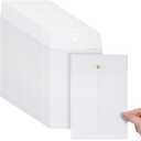 Teling 50 Pcs 5 x 7.5 Manilla Envelopes Clasp Kraft Catalog with Closure for Storing Mailing 28 lb Kraft Envelope Paper for Office Document School Business Home(White)