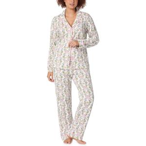 Bed Head PJs Womens Matching Pajamas - Soft Organic Cotton Long Sleeve Button Down PJ Top & Pants Set, Loungewear & Sleepwear (XX-Small, Bunny Blooms)