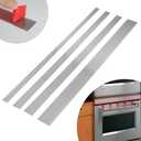 304 Brushed Stainless Steel Sheet Gap Filler, Self-Adhesive Metal Gap Filler Trim Strip for Wall Oven/Microwave Combo/Range/Cooktop, 30" Long, 3'' Wide, 20Ga Thickness