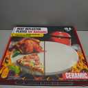 Half-Moon Ceramic Heat Deflector Plates for Kamado Joe Big Joe I, II, III - 19.8 Inch Pizza Stone - Kamado Joe Accessories and Replacement Parts by Smoker Chef - 2-Pack