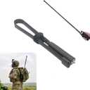 2 x Foldable walkie-Talkie Antenna VHF/UHF Dual-Band SMA Female Flexible Hand-held Amateur Radio Antenna Compatible with Kenwood Compatible with Baofeng UV-5R Radio (Black*2, 18.1 inches |46 cm)