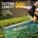 20" Hedge Trimmer Cordless for Garden, 5/8'' Blade Gap, 2×2.0Ah Batteries