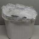 WLIVE Automatic Bathroom Trash Can with Lid, 9L/2.4Gallon, Motion Sensor Trash Can, 3 Modes, IPX5 Waterproof Small Waste Bin for Bathroom, Office, Dormitory, White + Gold