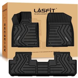 LASFIT Floor Mats for Lexus RX 2022 2021 2020 2019 2018 2017 2016 RX350 RX450h, All Weather Floor Liners Custom Fit TPE Car Mats Front & Rear Mats, Black