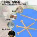 YIRAN Deck Screws Wood Screws Assortment Kit, 150 PCS, Wood Screws, Screws, Drywall Screws, Screws Set,6 Sizes(1-5/8,''2,''2-1/2,''3,''3-1/2,''4,''),T25 Star Bit Included, Tan