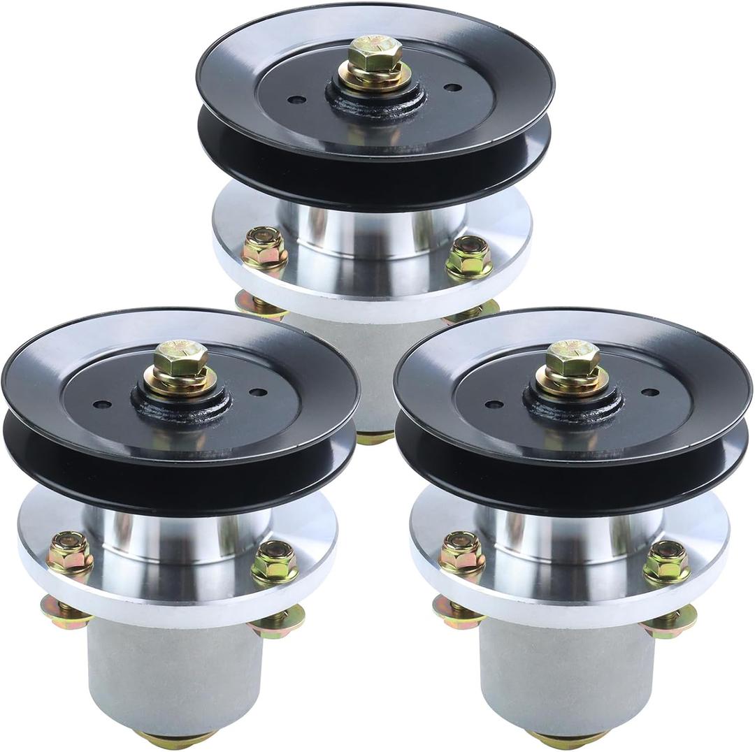 3 Pack 037-2000-00 Spindle Assembly with 033-4890-00 Pulley Replaces 037-2000-00 Spindle Bad Boy 037-2000-00, 037 2000 00 - Fits Bad Boy Mz Magnum 54 Spindle, ZT Avenger 54" Deck Mower