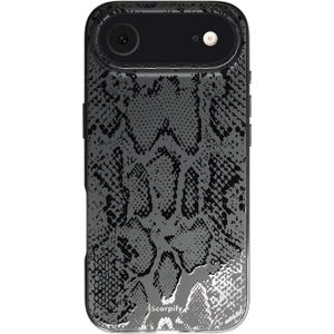 SCORPIFY for iPhone 17 Air Case [Compatible with MagSafe] with Matte Black Snake Print Design, Cute Magnetic Phone Cover for Women Girls and Men, Slim Shockproof Bumper