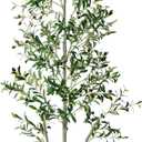 Olive Trees Artificial Indoor, 6FT Tall Faux Olive Tree with Moss and Planter, Artificial Plants Indoor with Realistic Silk Leaves and Lifelike Fruits, Fake Tree for Home Office Living Room Decor