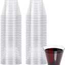 R-kay 9 Oz Clear Plastic Cups For Party - Clear Cups 100 Pack - Heavy Duty Disposable Cups/Tumblers - Plastic ї Glasses For Parties Disposable - Plastic Cocktail Glasses - Party Cups Disposable