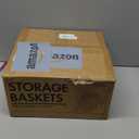 5 Pack Woven Storage Baskets for Shelves, Decorative Basket Organizer Storage Bins for Toys, Books, Clothes, Closet, Nursery, Bathroom  Cotton Rope Shelf Baskets for Organizing and Decor, Khaki