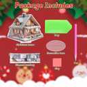 Mokvtz DIY 5D Tabletop Diamond Art Painting Kit, House DIY Diamond Art Painting Desktop Ornament, House Shaped Rhinestone Desk Placement Ornament, Home Office Stand Up Gem Painting Craft Kit, Gift