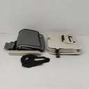 [2025 Upgrade] Off White Car Trunk Organizer With Built-In Insulated Leak Proof Cooler Bag, Storage Collapsible Multi Compartment Car Organizer Adjustable Straps for SUV