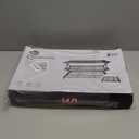 NZJWZS 3Tier Collapsible Cooling Rack  Adjustable & Stackable Wire Baking Rack with Stable XLeg Design, SpaceSaving Cooling Racks for Cooking, Baking Cookies, Cakes, Roasting & Drying (Black)