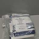 Urban Villa Kitchen Towels 100% Cotton Dish Towels for Kitchen (Set of 6) 20x30 Dish Cloths Highly Absorbent Kitchen Linen Set with Hanging Loop Perfect for Drying Dishes Cleaning Towels-Blue White