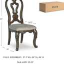 Signature Design by Ashley Maylee Classic Upholstered Armless Dining Chair, Set of 2, Dark Brown, 22"W x 26"D x 44"H