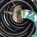 LONGRUN Pond Tubing 1.5 Inch 1-1/2'' Diameter, 26.9 ft Long Corrugated Flexible Hose Pipe with Clamps Pipe Fittings, Pool PVC Tube for Garden Ponds Waterfalls Camping Caravans Filters Drainage Marine