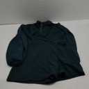 WDIRARA Women's Long Lantern Sleeve Elegant Shawl Collar Blazer Romper Shorts Jumpsuit (Large, Dark Green)