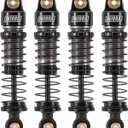 INJORA 40mm Big Bore Oil Shock Absorber for 1/24 SCX24 FCX24M Upgrade, 3.2g/Each(Black Aluminum & Nylon)