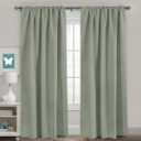 H.VERSAILTEX Back Tab Sage Green Curtains 90 Inch Long for Living Room, Rod Pocket Room Darkening Thermal Insulated Blackout Curtains, 52 x 90 Inch, Light Sage, 2 Panels