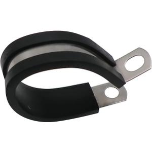 1.25" Cable Clamp Stainless Steel Rubber Cushioned Insulated Metal Clamp, Tube Holder for Tube, Pipe or Wire Cord Installation (12 Pack)