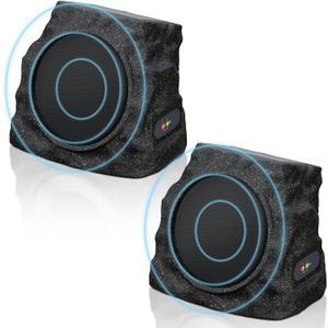 2-Pack Solar Powered Rock Speakers Outdoor Water-Resistant with Lights
3 Mode Lights Pair Function USB Rechargeable for Patio Pool Outside Garden Party
