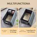 MEEXPAWS Cat Litter Box Enclosure Furniture Odor Control, Extra Large | XXL Hidden Cat Litter Box Bench Ottoman, Storage Cabinet Dog Proof, Waterproof Inside, Easy Clean, Easy Assembly, Grey XXL L35.4'' x W19.7'' x H19.7''