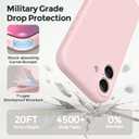 Magnetic for iPhone 16 Case [Compatible with Magsafe] [Premium Silicone Satin-Smooth Touch] Slim Shockproof Anti-Scratch Microfiber Lining Case, 6.1 inch, Chalk Pink