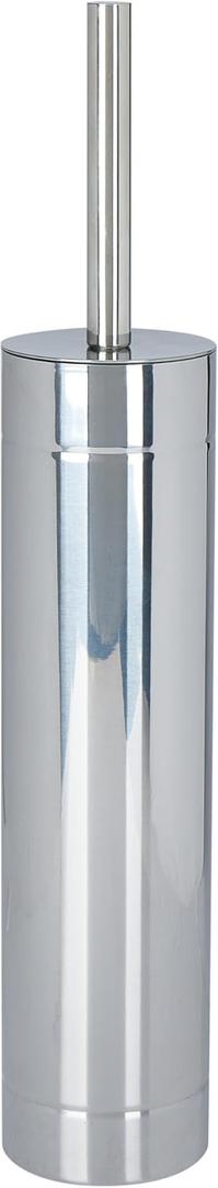 Bath Bliss Toilet Brush with Weighted Base | Slender Design | 360 Degree Brush | Bathroom Cleaning | Chrome