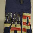 Papa Bold Patriotic American Flag Fathers Day Papa T-Shirt (Navy, XXXL)