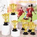 Mini Trophies Bulk for Kids, 9Pcs Plastic Gold Small Trophy Cups, Golden Award Trophy Cups for Classroom School Rewards, Sports Tournament Winning Prizes Party Favor