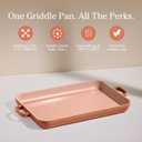 Our Place Griddle Pan - Versatile Nonstick Ceramic Sheet Pan & Stovetop Griddle | Toxin-Free, Dual-Use, with Ergonomic Handles | 5 Qt Capacity, Oven Safe Up to 450F | Spice, 5 Quarts