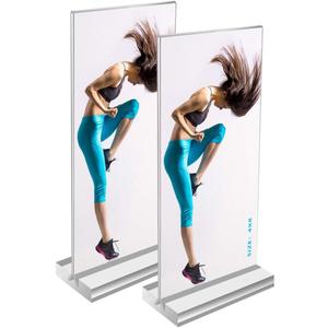 Bluesun 2 Pack -4x8 Picture Frame, Clear Acrylic Display,Sign Holder,Tabletop Photo Frame,Modern Home Picture Frame Decorative Painting