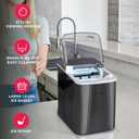 Frigidaire Countertop Portable, 26 lb per Day Bullet Ice Maker Machine (Black Stainless Steel)