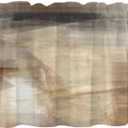 Batmerry Brown Beige Abstract Art Kitchen Valances Half Window Curtain, Brown Art Abstract Acrylic Painting Kitchen Valances for Windows Heat Insulated Valance for Decor Reducing The Light 52x18 Inch