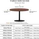 Round Fitted Table Cover with Elastic Edge Design Table Cloth Waterproof Stain-Resistant Wipeable Outdoor Tablecloths Fits 42"-46" Round Tables for Camping, Picnic, Dining, Indoor