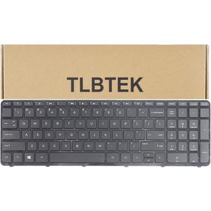 TLBTEK Replacement Keyboard with Frame Compatible with HP Pavilion 15-f 15-g 15-r 15-e 15-f387wm 15-d035dx 15-f233wm 15-f272wm 15-f010wm 15-n290nr 15-e 15-f222wm 15-f271wm US Layout