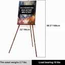 65" A-Frame Wooden Tripod Easel Stand (Brown), 36 x 3 x 4 inches
