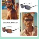 LianSan 2 Packs Premium Metal Bifocal Sunglasses for Men Women Retro Top Clear Sun Readers with UV Protection(3.00)