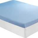 Roost Sleep Cool Cloud 3 Inch Gel Memory Foam Queen Mattress Topper Cooling Bed Topper for Back Pain and Pressure Relief, Removable Washable Cover, Ventilated Design, Fits Queen Beds
