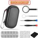 Eyeglass Repair Kit with Screws, Mini Glasses Repair Kit, Eye Glass Repairing Kit with Eyeglass Screws, Silicone Nose Pads, Tweezer, Screwdriver for Eyeglasses,Sunglasses, Magnify Glass and Case
