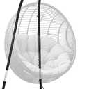 330-Pound Capacity Hammock Chair Stands Indoor Solid Steel Hanging Hammock Stands Heavy Duty Air Porch Swing Chair Stands Adjustable Height L Stand for Hanging Hammock Chair (Hammock Stand Only)