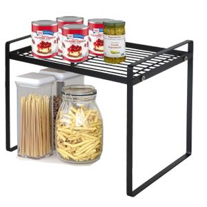 Cabinet Shelf, 13" Kitchen Counter Shelf, Metal Wire Stackable Cupboard Spice Rack, Space Saving Countertop Orgainzer and Storage Rack Shelves for Kitchen Pantry Bathroom (Small (13 inch))