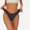 Bellecarrie Womens Cheeky Brazilian Scrunch Butt Bikini Bottoms Low Rise High Cut Sexy Womens Swim Bottoms S