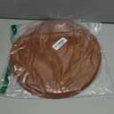 ADRIMER Placemats, Heat Resistant Round Placemats Set of 8 Washable, Waterproof Table Mats, Wipeable Faux Leather Place Mats for Kitchen, Dining Room, Turmeric Brown
