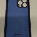 Compatible with iPhone 13 Pro Max Case Stand, Slim Full Camera Protection Liquid Silicone Phone Case Suitable for iPhone 13 Pro Max Compatible with MagSafe Ring Magnetic Kickstand, Dark Blue