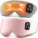 Heated Eye Mask - Cordless Eye Mask for Dry Eyes, Eye Relief, Improved Sleep, Timed Shutdown, 4 Temperature, Washable Eye Heating Pad for Travel, Christmas Gifts for Women Men - Pink (1 Count (Pack of 1))